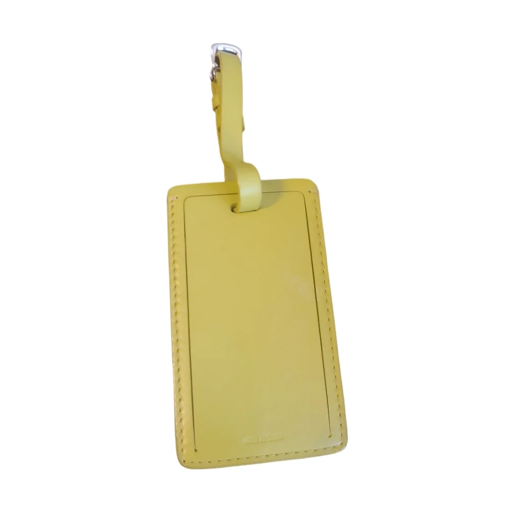Coach Yellow/green Leather Luggage Tag